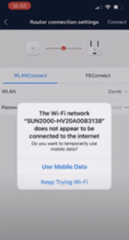 Huawei Wifi Connection Failed